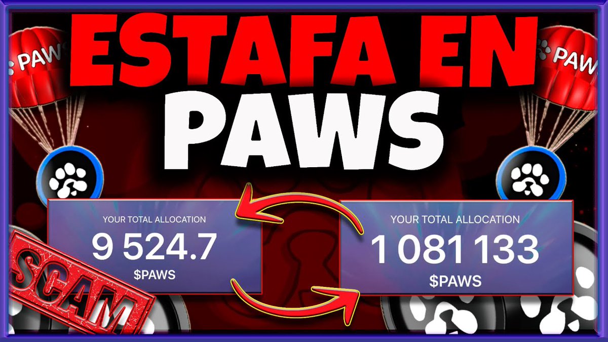 🚨NUEVA ESTAFA EN PAWS

✅ESTAN ROBANDO INFO
✅TOKENS DESAPARECIENDO
✅TODO LO QUE DEBES SABER

🎁 2 SORTEOS ACTIVOS 20$🫨(YOUTUBE Y TELEGRAM)

DALE AMOR SI OS GUSTA PARA PODER SEGUIR TRAYENDO MÁS INFO FRESCA Y VALIOSA COMO TU❤️
youtube.com/watch?v=5sXuJG…