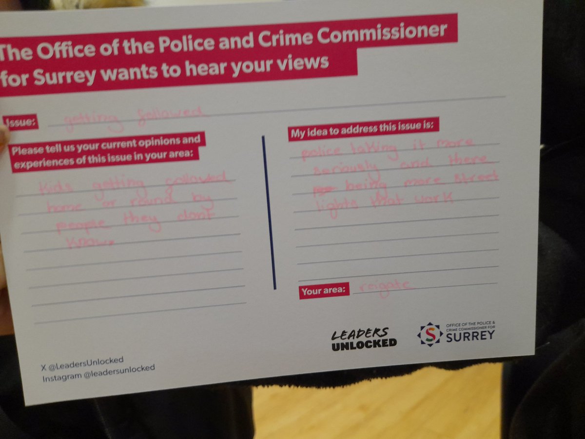 YMCA Youth Work - East Surrey (@ymcaesyouth) on Twitter photo A visit from <a href="/LeadersUnlocked/">Leaders Unlocked</a> at our Sovereign youth club tonight where young people fed back to the Surrey Youth Commission on their recommendations to The Police and Crime Commissioner A visit from <a href="/LeadersUnlocked/">Leaders Unlocked</a> at our Sovereign youth club tonight where young people fed back to the Surrey Youth Commission on their recommendations to The Police and Crime Commissioner