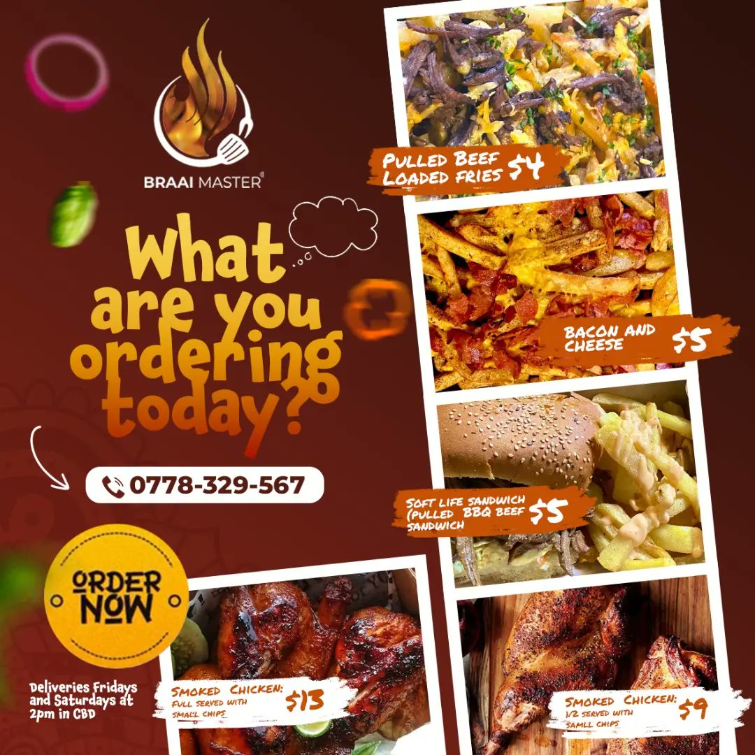 We have returned. We look forward to seeing you again soon.  We made the decision to offer deliveries twice a week so that you might enjoy our services more frequently. 
#braaimaster_263 #Letsmeatandbraai #expressdeliveries #loaded #fooddelivery #Food 
☎️+263778329567