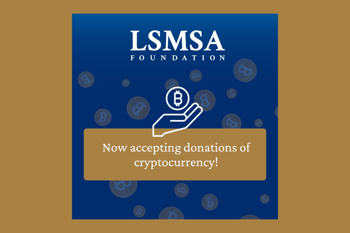 LSMSA's tweet photo. News from the LSMSA Foundation: "We are now accepting donations of cryptocurrency! This is an easy, tax-efficient way to impact #LSMSA, our students, and faculty. Email MRobinson AT LSMSA DOT edu for info on crypto gifts." https://t.co/HDfCqWIzzW