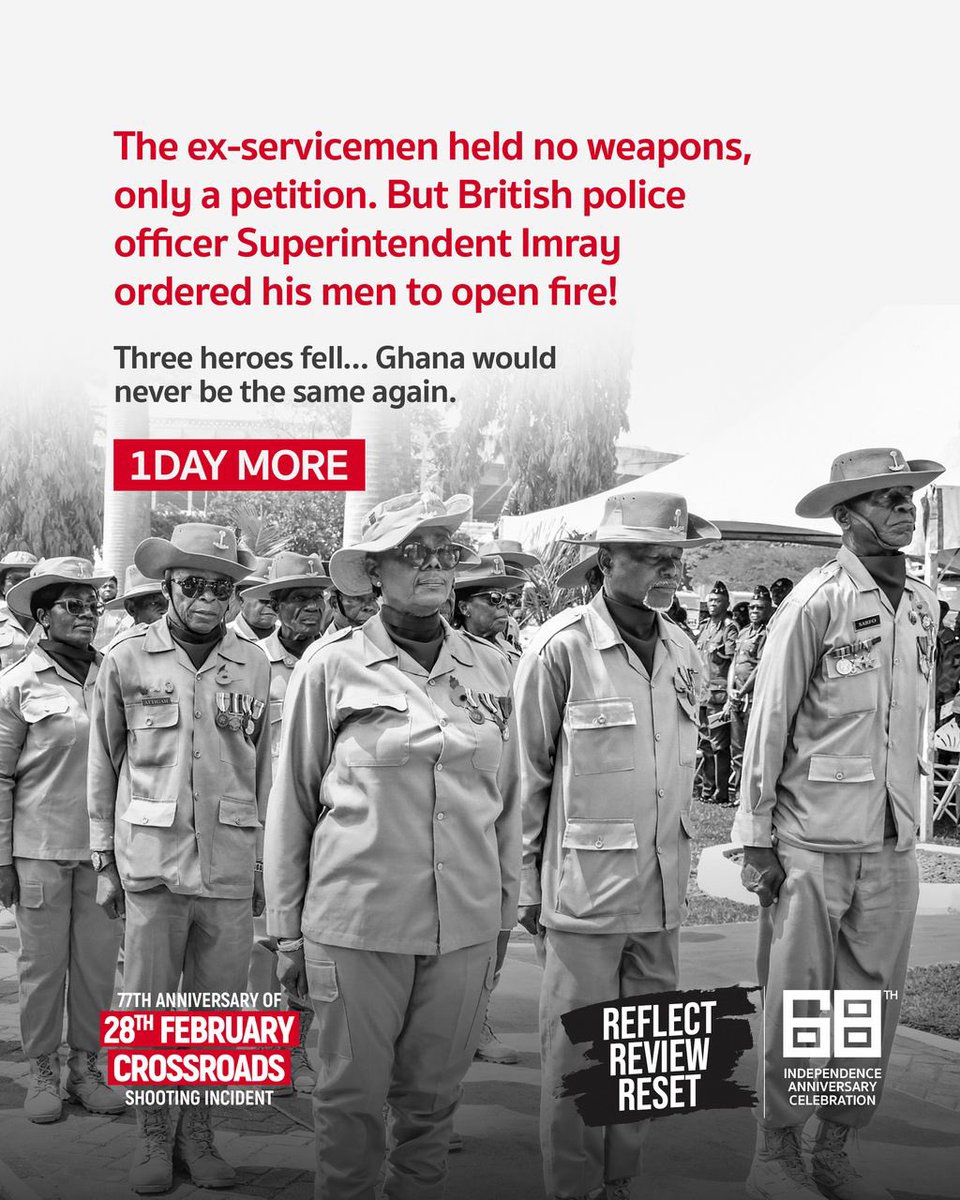 gbcnews_'s tweet image. Tomorrow, we honour them.

#GhanaRemembers 
#OurHeroes 
#Feb28 
#CrossroadShooting