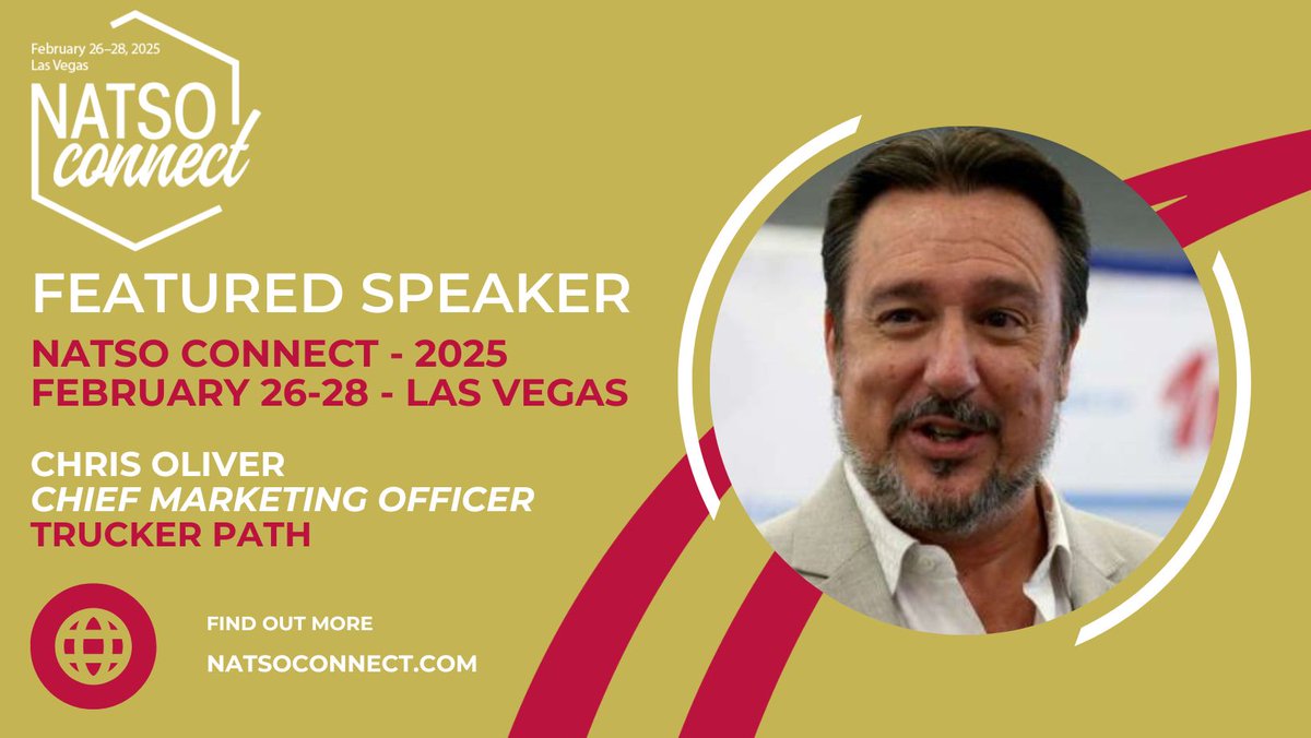 TruckerPathApp's tweet image. 🚛 Exciting News! 🚛

Join us at NATSO Connect 2025 in Las Vegas, where our very own CMO, Chris Oliver, will be taking the stage as a featured speaker! 🎤 Don’t miss the chance to hear his insights and connect with industry leaders.

Attending the event? Swing by booth #536