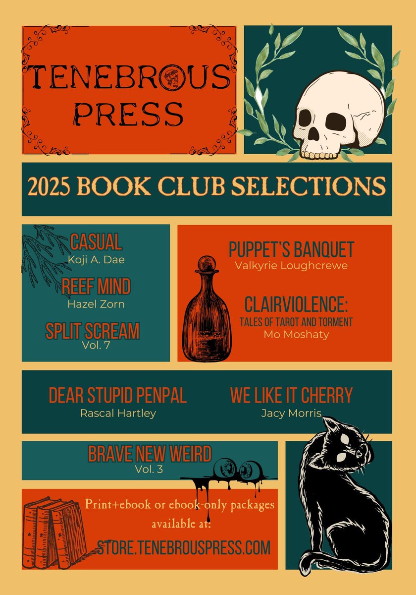 Surprising no one: we love selling you books!
We still get a steady trickle of folx asking to sub to the Book Club—&amp; we have no good reason to say no—so it's just gonna stay open.
SUBSCRIBE, GET BONUS SHIT HERE: tinyurl.com/2zrrx6ts
MORE DETAILS HERE: tinyurl.com/45hh5z3p
