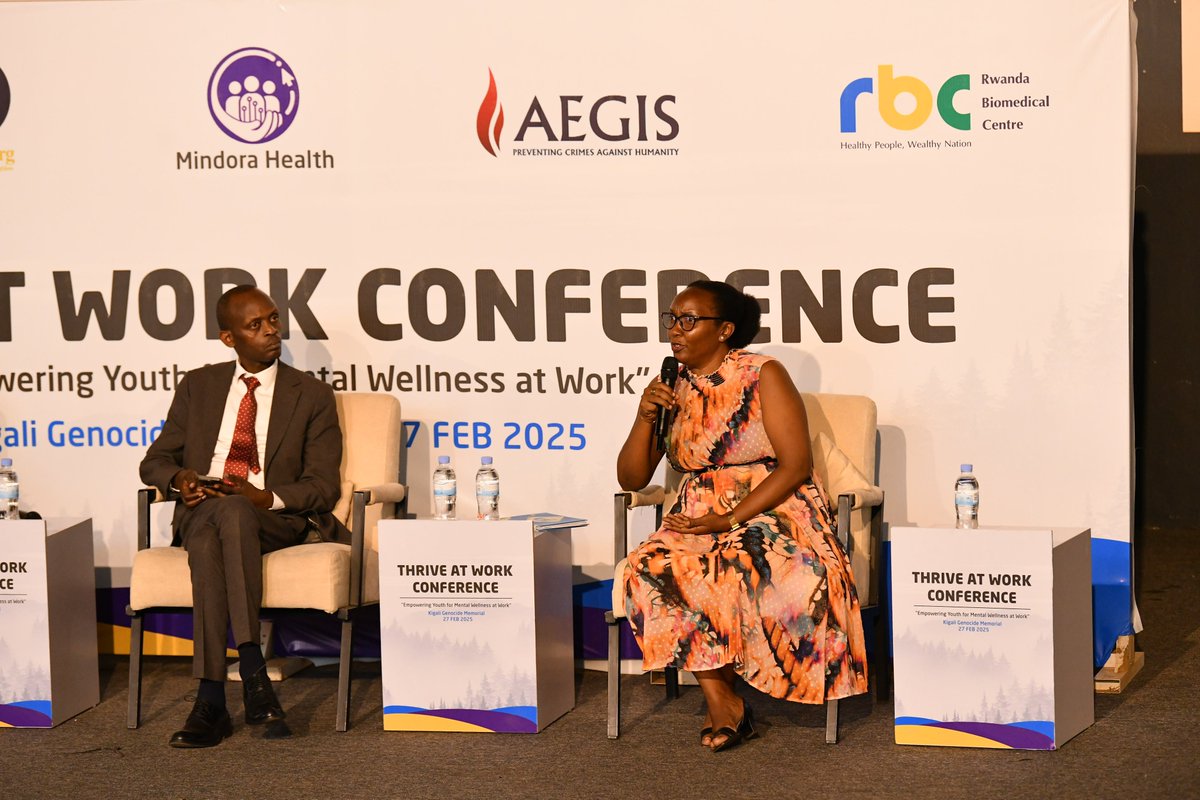 MentalHealthRw's tweet photo. Laura Ariane (NPSC) highlighted the importance of workers’ rights &amp; fair treatment. While most employees are treated fairly, some face discrimination due to mental health issues. Awareness &amp; advocacy are key to ensuring justice for all. #WorkplaceWellness #ThriveAtWork https://t.co/3ZpEonq7A5