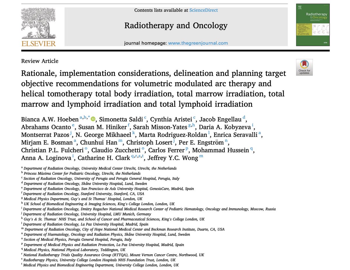 abraocantoMD's tweet photo. 📝Last article
Congratulations #BiancaHoeben @martarroldan5 #CarlosFerrer and all authors for their important contribution to optimizing TBI, TLI, TMI and TMLI with VMAT and HT.
Key recommendations to improve homogeneity and safety in treatment
🔗 https://t.co/niACN8bsn1 
#radonc https://t.co/vG3d8NvWPg
