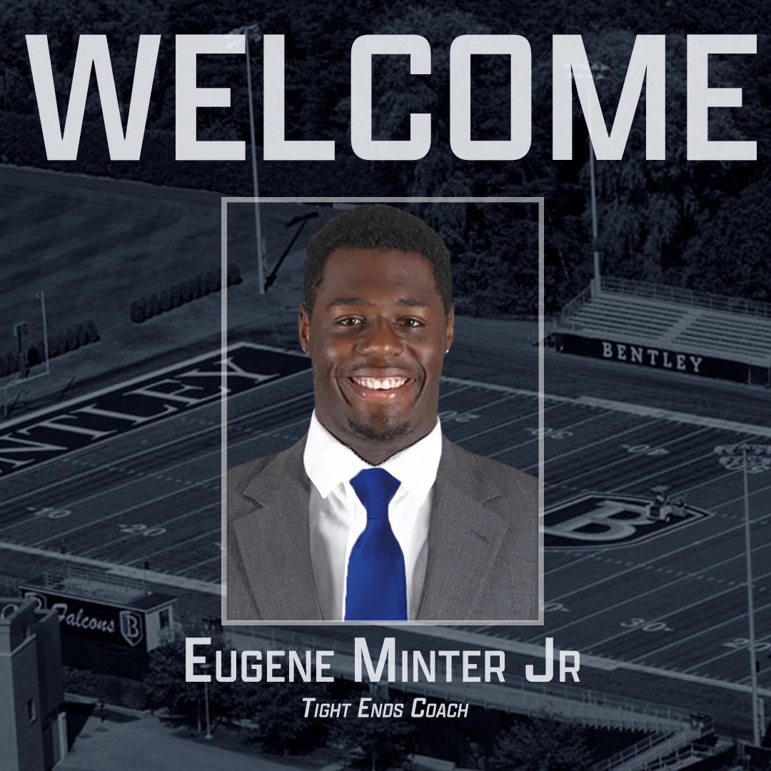 🔵⚫️ Welcome <a href="/CoachGeno_/">Eugene Minter Jr.</a>  to Bentley ⚫️🔵
We are excited to announce the addition of Coach Minter to our program as the new Tight Ends Coach #FLIGHT #GoFalcons