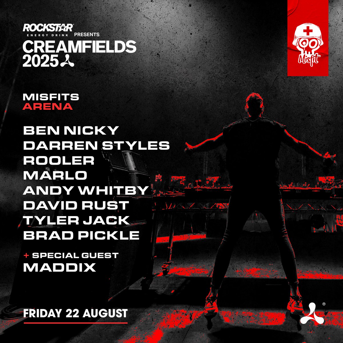 Proud to bring my Misfit Arena back to the legendary Creamfields Festival 🇬🇧😈