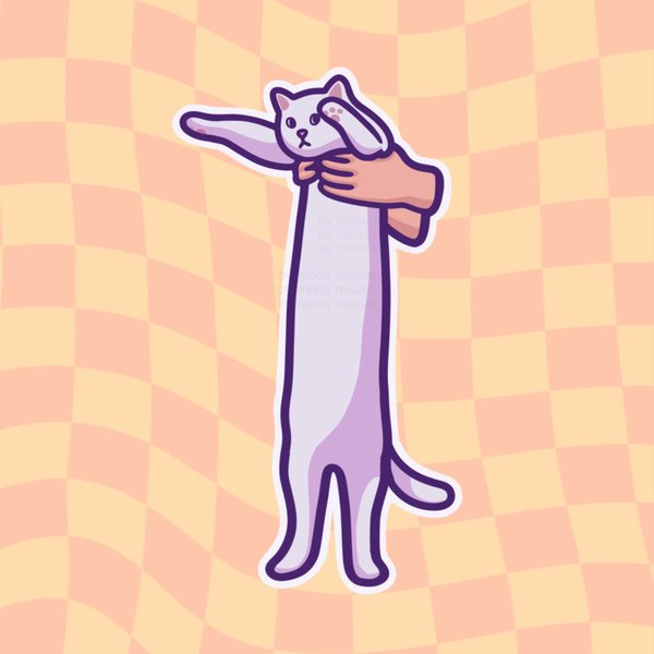 maplectic's tweet image. I just received Long Cat Meme Vinyl Sticker | Cute Cat Meme | Kawaii Waterproof Sticker for Water Bottle, Phone, Laptop, Bumper, Luggage from heinmak via Throne. Thank you! throne.com/maplectic #Wishlist #Throne