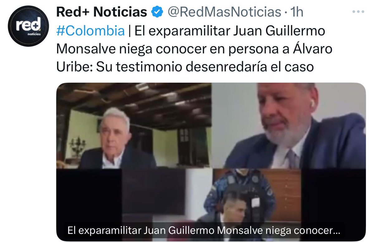 DanielMonroyH's tweet photo. ¿Esta lavada de cara tiene algún pago de por medio o es solo un tema de afinidad política? 

Monsalve también dijo que conoció personalmente a Santiago Uribe y Álvaro Uribe era el “quien comandaba el tema militar”.

Muchos medios hoy decidieron no hablar de contundente testimonio de Monsalve contra Uribe.