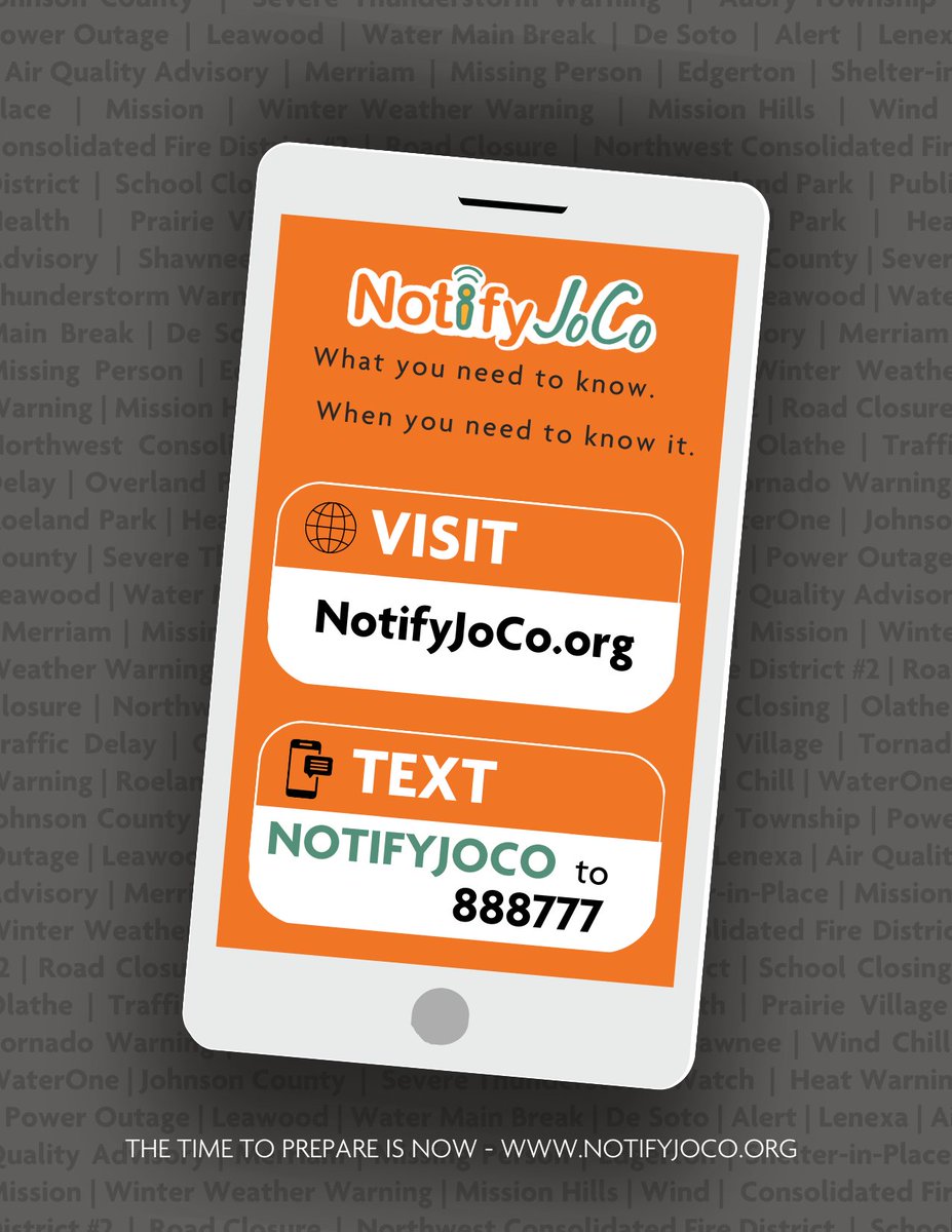 Don't get caught off guard this storm season. 🌪️

NotifyJoCo delivers FREE emergency alerts directly to you, keeping you informed about critical situations in your area. ⚠️

Register or verify your account ➡️ notifyjoco.org