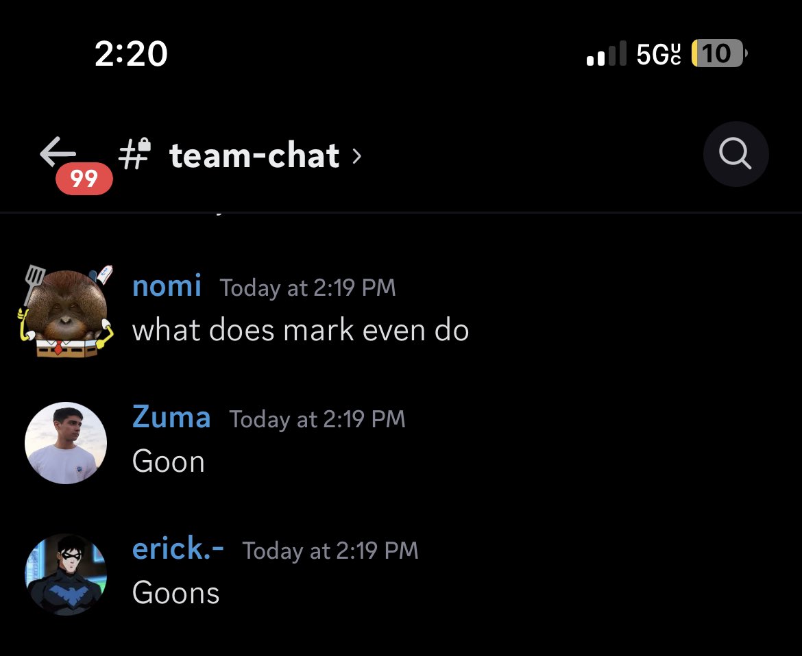 The CMD Gaming team chat: