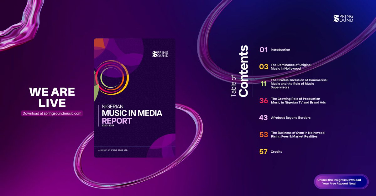 The Nigerian Music in Media Report is Live!🤩

Download here: springsoundmusic.com/nigerian-music…
