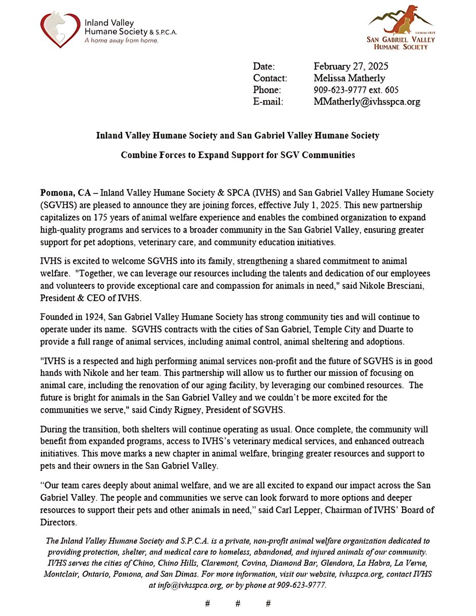 IVHS & SPCA tweet media