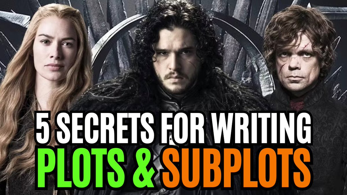 NEW VIDEO! Today I discuss how to write PLOTS and SUBPLOTS--with examples from Game of Thrones, The Penguin, and more!

youtu.be/8K-t9OqT4Hg

#WritingCommunity #writing #writers #Plotting #GameOfThrones #ThePenguin