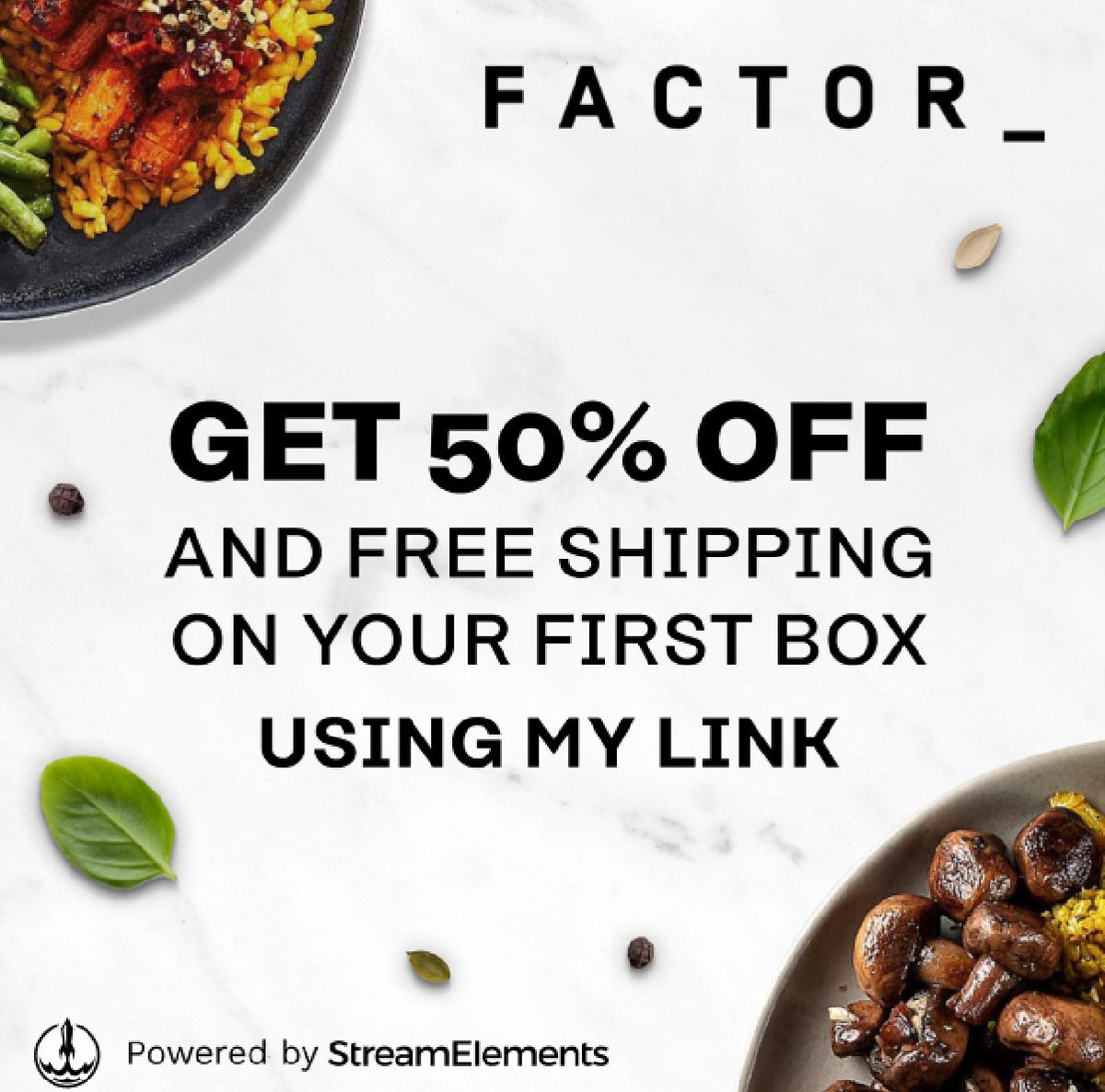 Happy to announce I am partnering with <a href="/factormeals/">Factor _</a> for my most recent ASMR video!

Get 50% off and free shipping on your first Factor box using my link strms.net/factor75_jinx_… or my code JINXFEB50 #hellofreshpartner #ad