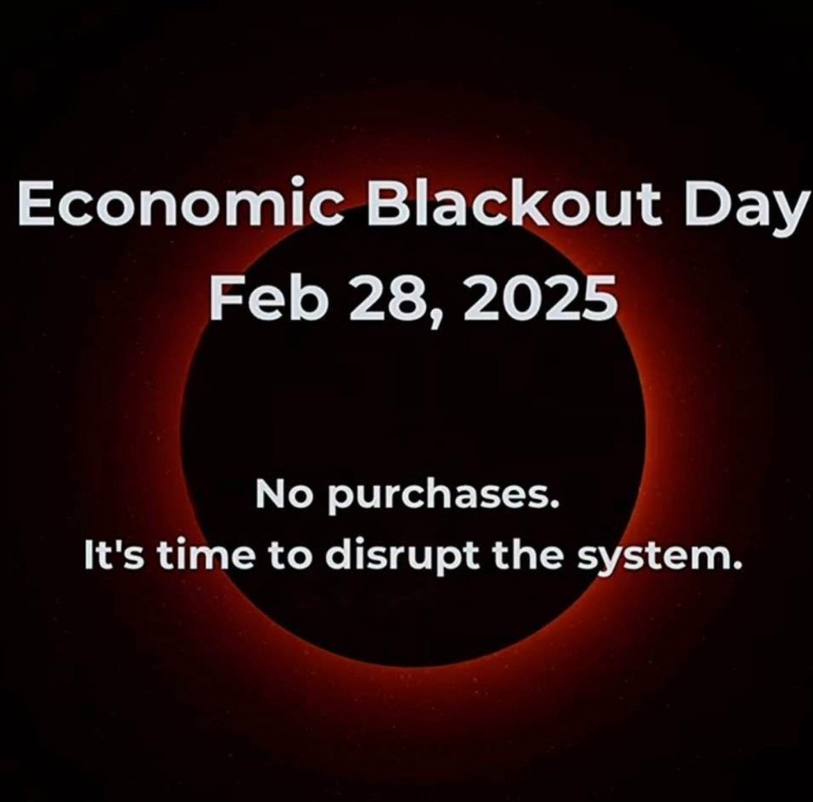 No purchases on Friday
None. #EconomicBoycott #EconomicBlackout 
#ShutItDown