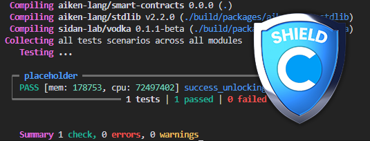 The CNFT Tools SHIELD contract is ready for deployment.

Trustless and secure vesting for Cardano
