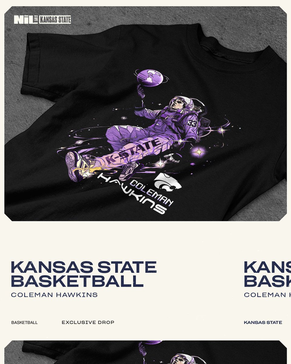 KStateNILStore's tweet image. Bringing back a classic in K-State colors

New drop for @colehawk23: nil.store/kansas-state/k…