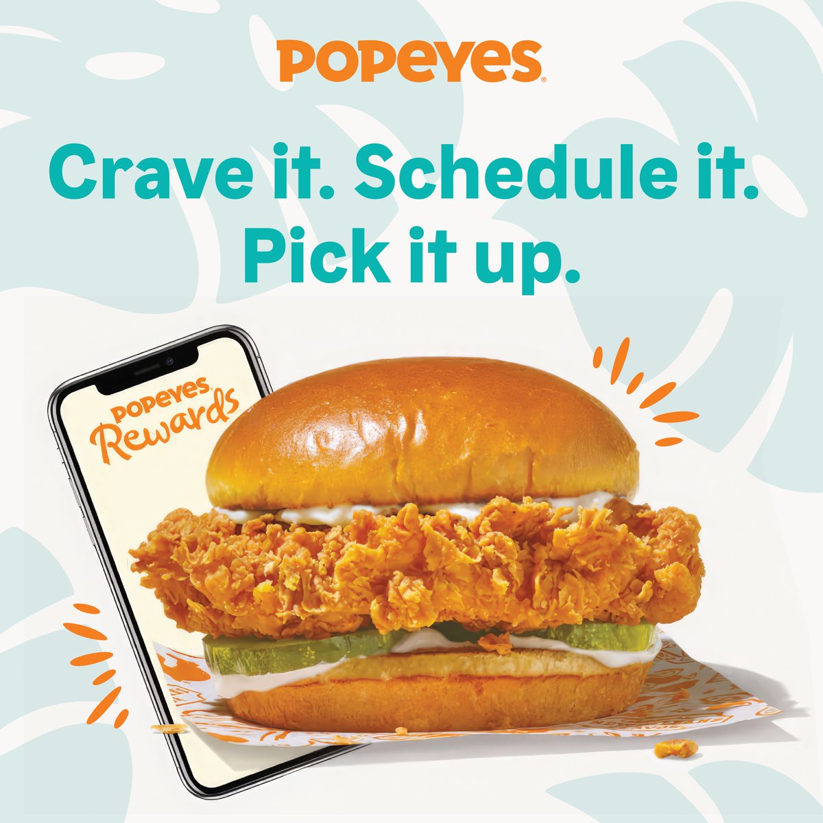 Ready when you are 🍗 ⏰ Order ahead, schedule pickup and score rewards all on the app! 📲