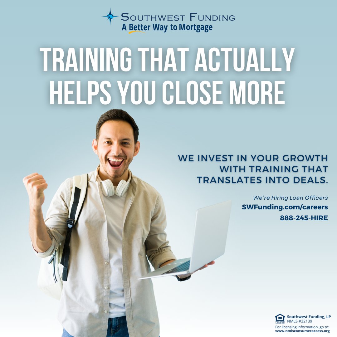 swfunding1's tweet image. 🎯 Tired of generic training that doesn’t move the needle? Our coaching is designed to help you generate more deals and grow your business. Call 888-245-HIRE to start winning more deals today!
.
.
.
#CloseMoreLoans #SmartTraining #SWFAdvantage