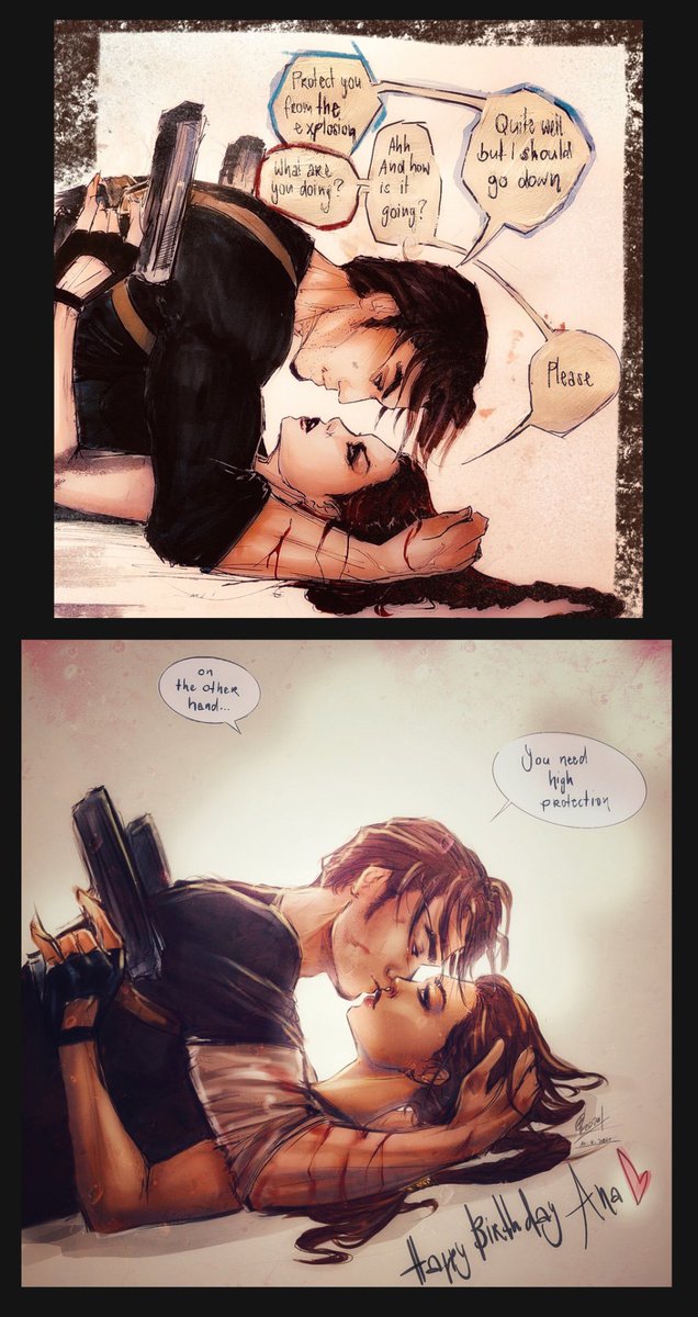 Tahkome's tweet image. Some old lartis stuff😏😆
Once i made the first, not meant to have a sequel…one year later:
 I present „The sequel“ of it for a friend on tumblr🤣… (sry my shitty english, it was worse back then also shirt not the same🤦‍♀️xD)