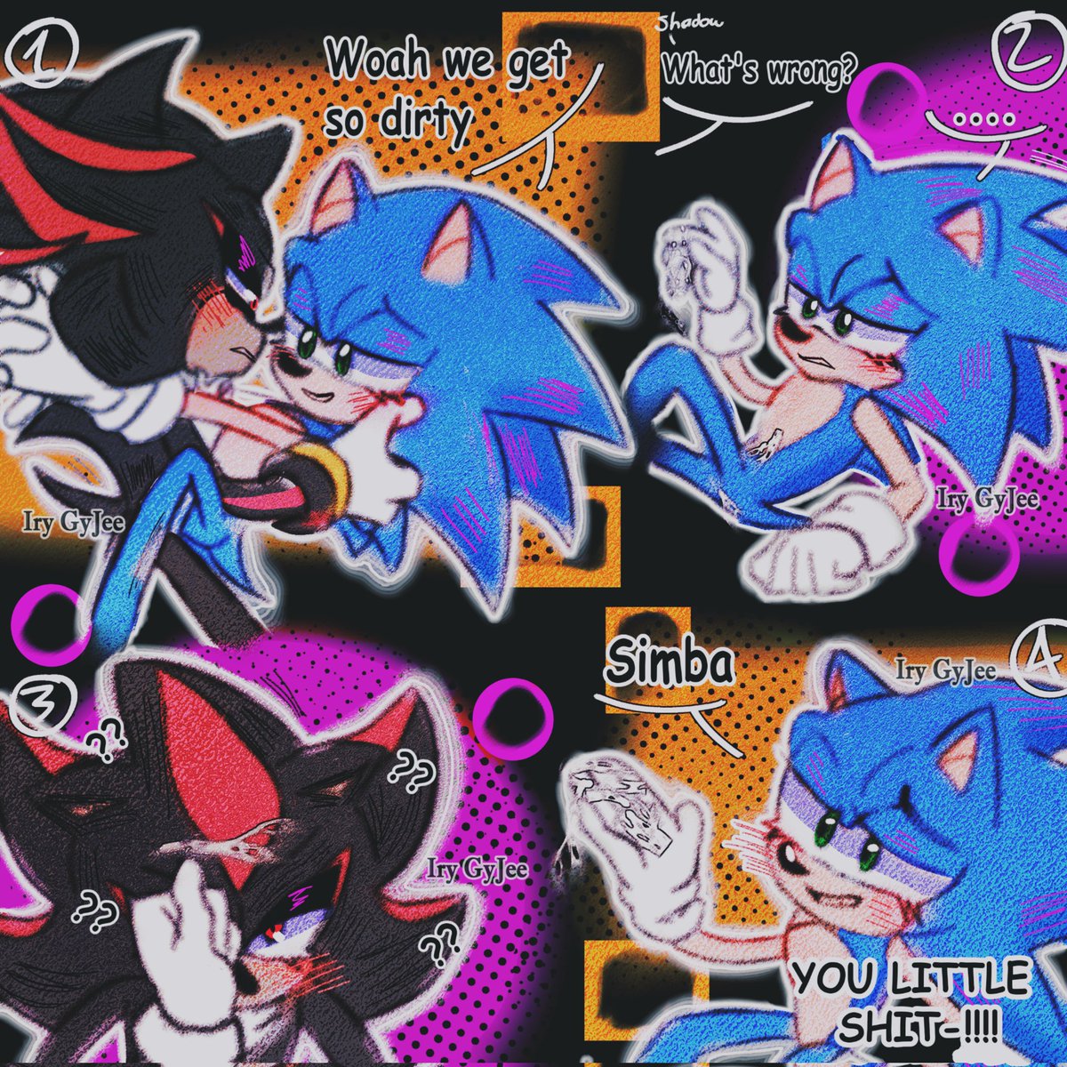 My baby blue can't stop being an idiot for a second 😔🤚
#sonadow #Sonic #Shadow #shadonic