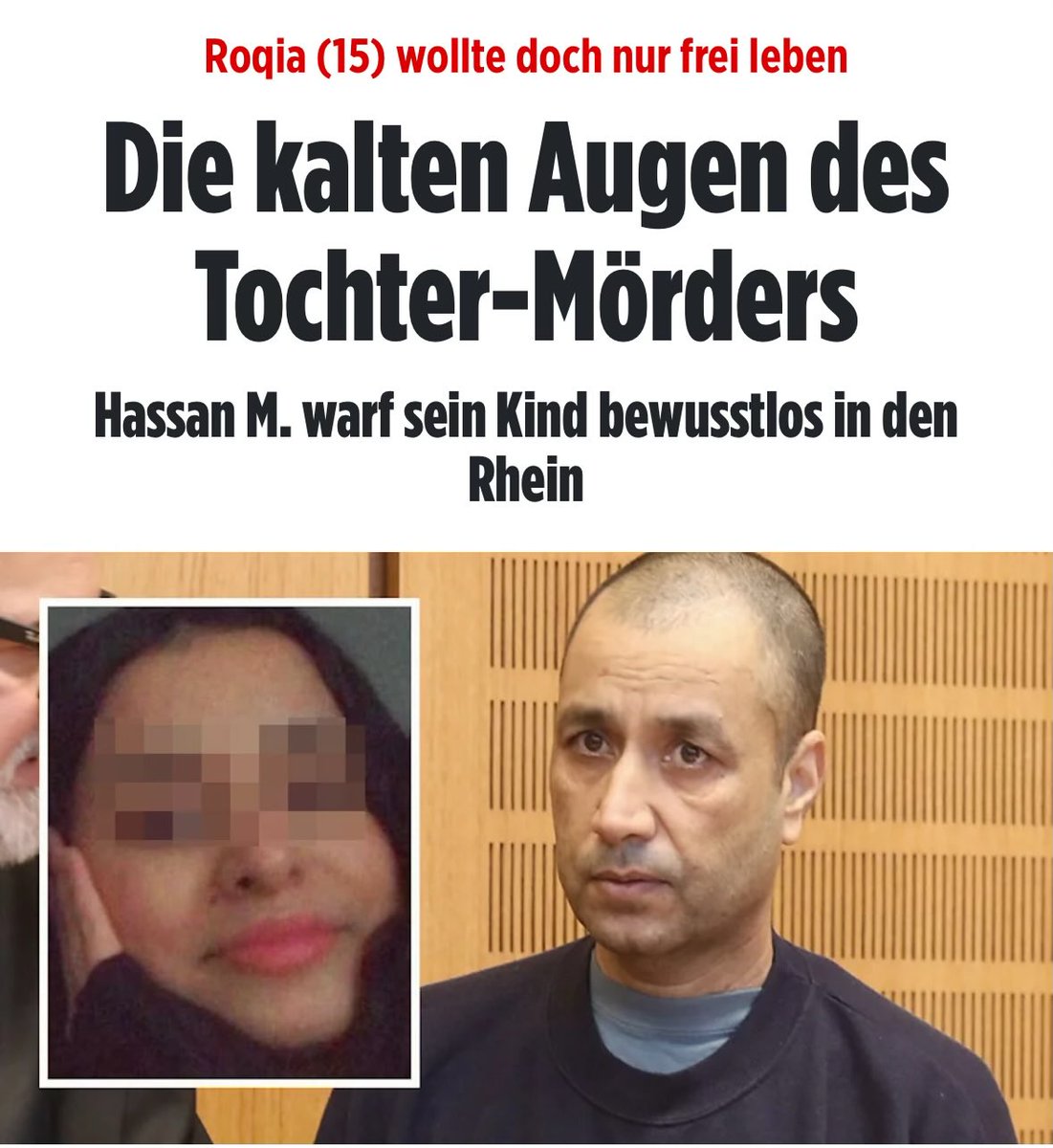 Weil sie mit dem Lebenswandel ihrer Tochter nicht "einverstanden" waren, töteten das afghanische Ehepaar Hassan und Maryam ihre 15 jährige Tochter.

Diese Kultur ist abartig. Ich will solche Leute in Europa nicht haben.