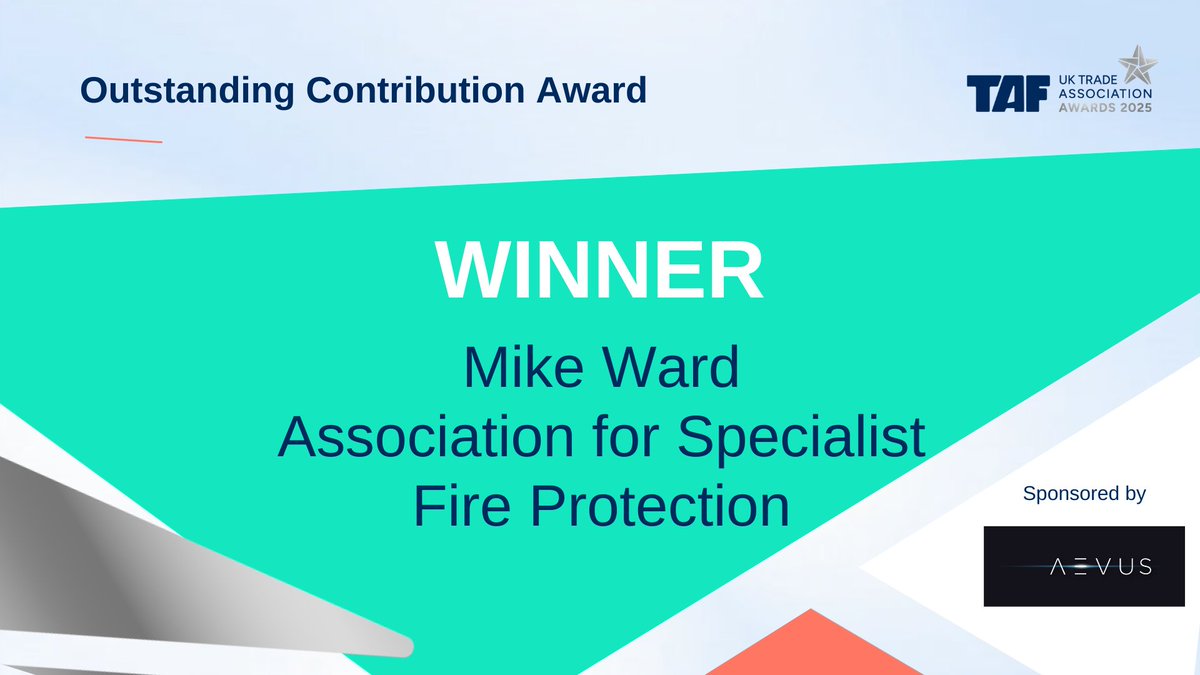This year TAF asked for nominations for people who have made an outstanding contribution to their association. 

Our outstanding contribution award is sponsored by Aevus.

Congratulations to Mike Ward from <a href="/ASFPUK/">ASFP</a>!

#TAFAwards