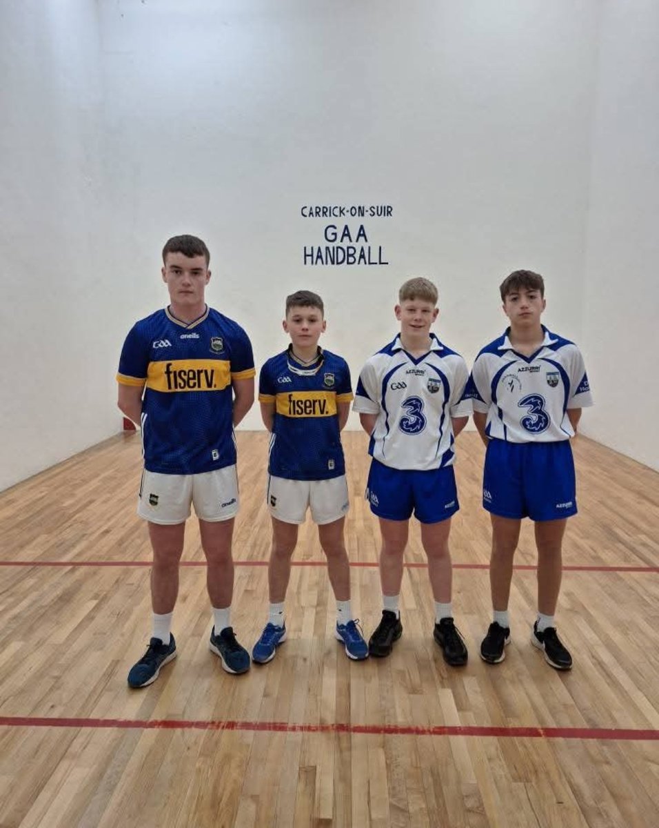 FriarySports's tweet photo. Munster Champions!
What a weekend for Waterford Handball!  Nine Déise players battled it out in the Munster A Juvenile 4-Wall Handball Championship across Carrick-on-Suir, Liscarroll, and Silvermines on Friday evening.
Best of luck to Amy &amp; Laura as they go for All-Ireland glory! https://t.co/nmf1trR028