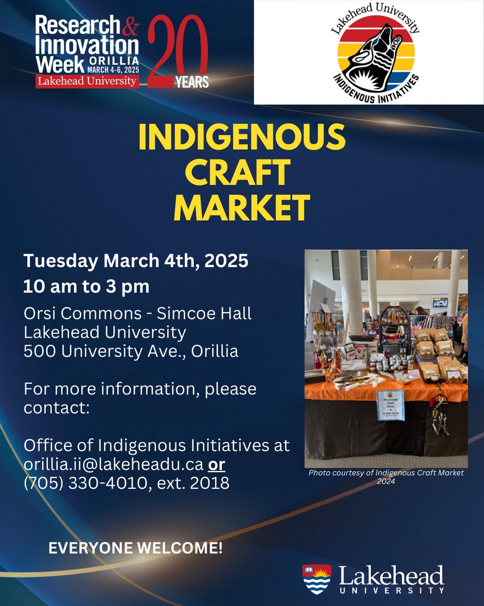 LUOR_II's tweet image. Come check us out next Tuesday! 2nd Annual Indigenous Craft Market at Lakehead Orillia - March 4th! Free event, everyone welcome. Some amazing Indigenous artists and crafters will be set up! Feel free to share and circulate this event!!!