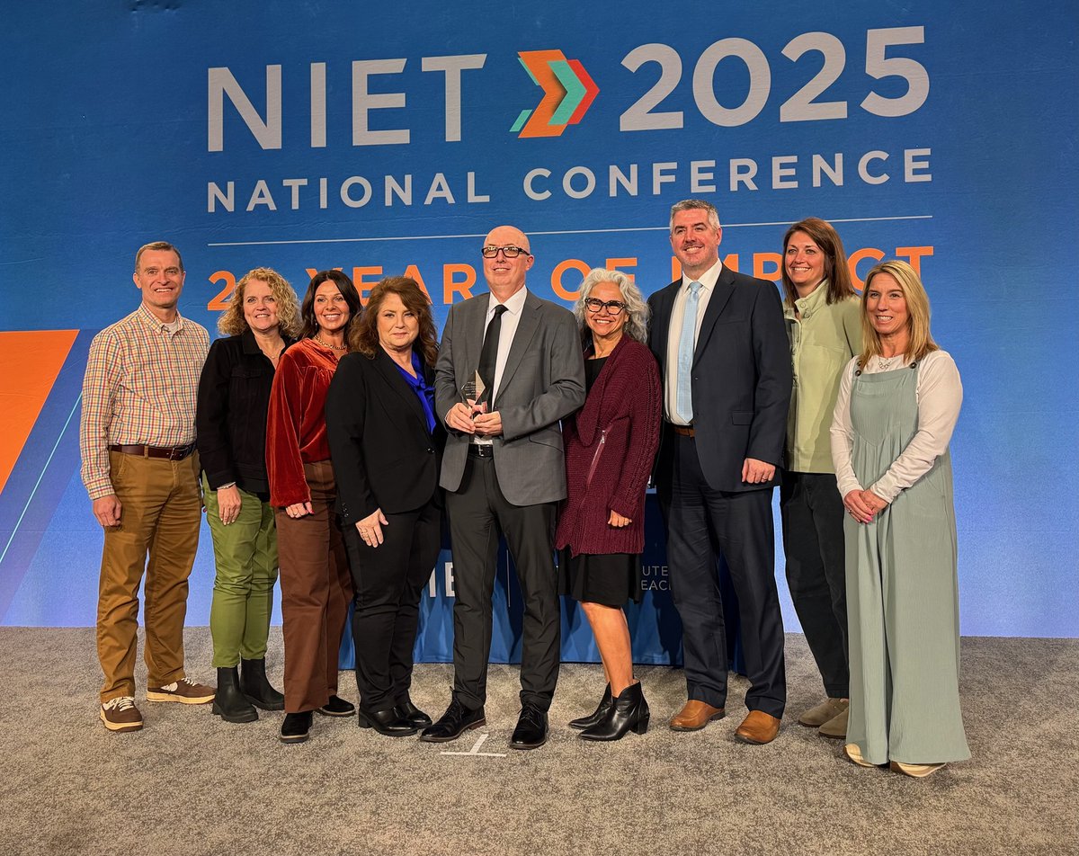 A big congratulations to Eastside Elementary School in <a href="/wcschoolsystem/">wcschoolsystem</a> as they were honored at the #NIET2025 Conference today for being 1 of 5 finalists for the <a href="/NIETteach/">National Institute for Excellence in Teaching</a>’s Founder’s Award. 🎉We are so proud of their commitment to educator excellence &amp; advancing student success.