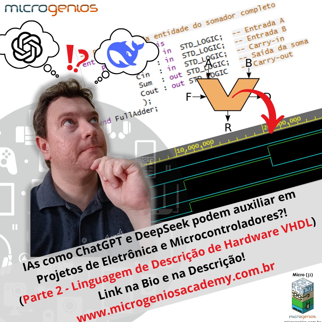 microgenios's tweet image. IA para apoio a Projetos de Eletrônica e Microcontroladroes (Parte 2 - Linguagem VHDL)

Assista agora: youtu.be/0qDdnzUWHAA

#microgenios #MicrogeniosAcademy #microcontrolador #VHDL #Eletronica #IoT #ChatGPT #Projeto #Arduino #RaspberryPi #ESP32 #TINA #Simuldor #IA #AI
