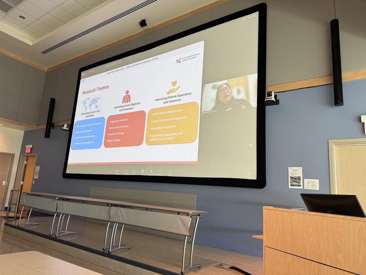 Dr. Jennifer Chan Director of the Arnie Charbonneau Cancer Research Institue giving us a state of the art talk on Cancer Research in Calgary. Wow!!!