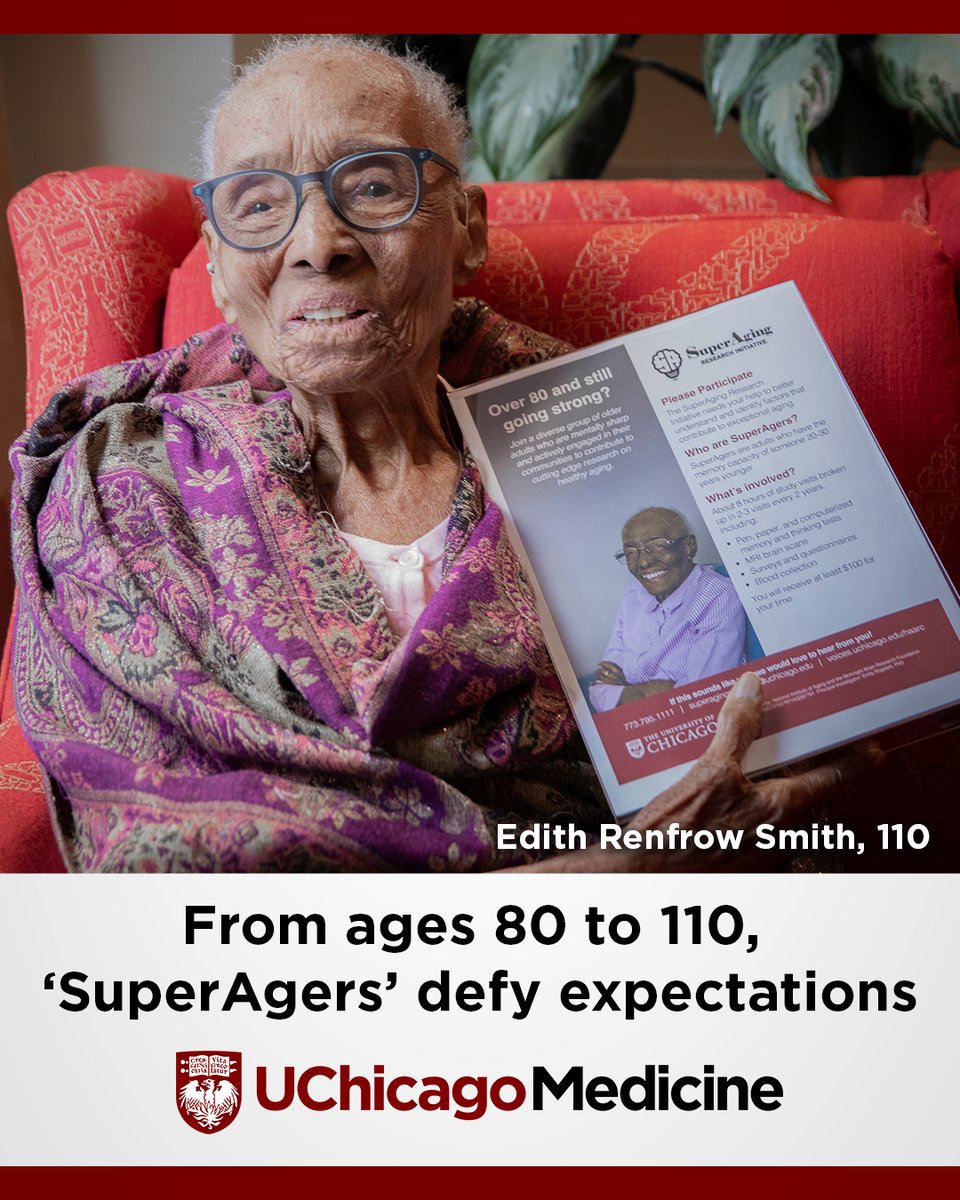 Tired of hearing about everything that can go wrong with your health as you age? The SuperAging Research Initiative looks at what can go right. 💪 From a youthful 84-year-old to a 110-year-old, the research focuses on what sets "SuperAgers" apart and what we can learn from them.