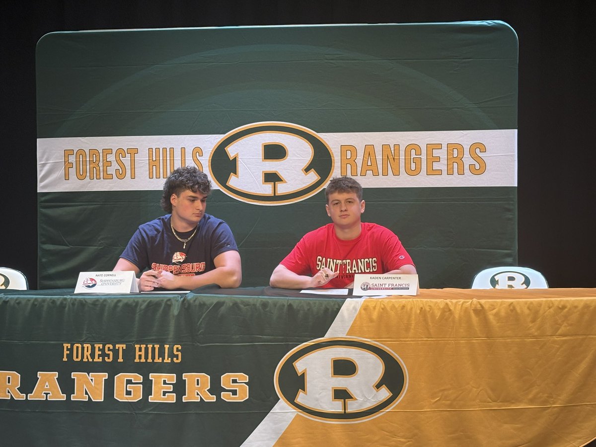 Congrats men!!  Proud of you. 
Kaden Carpenter Saint Francis
Nate Cornell  Shippensburg