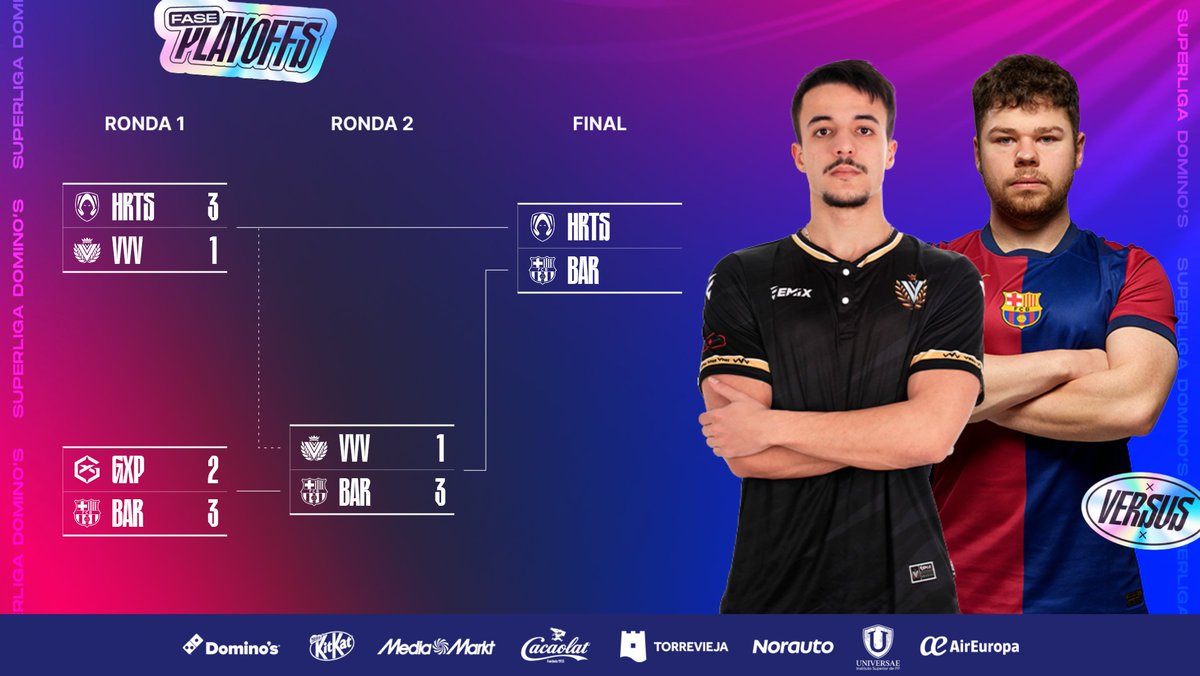 Last Thursday, we lost 1-3 against <a href="/HereticsLeague/">Heretics League of Legends</a>. Today, we lost 1-3 against <a href="/FCBeSports/">Barça eSports 🎮</a>, and we end the split in 3rd place in SL 🇪🇸 Winter Playoffs..
Thank you for all the support this split!