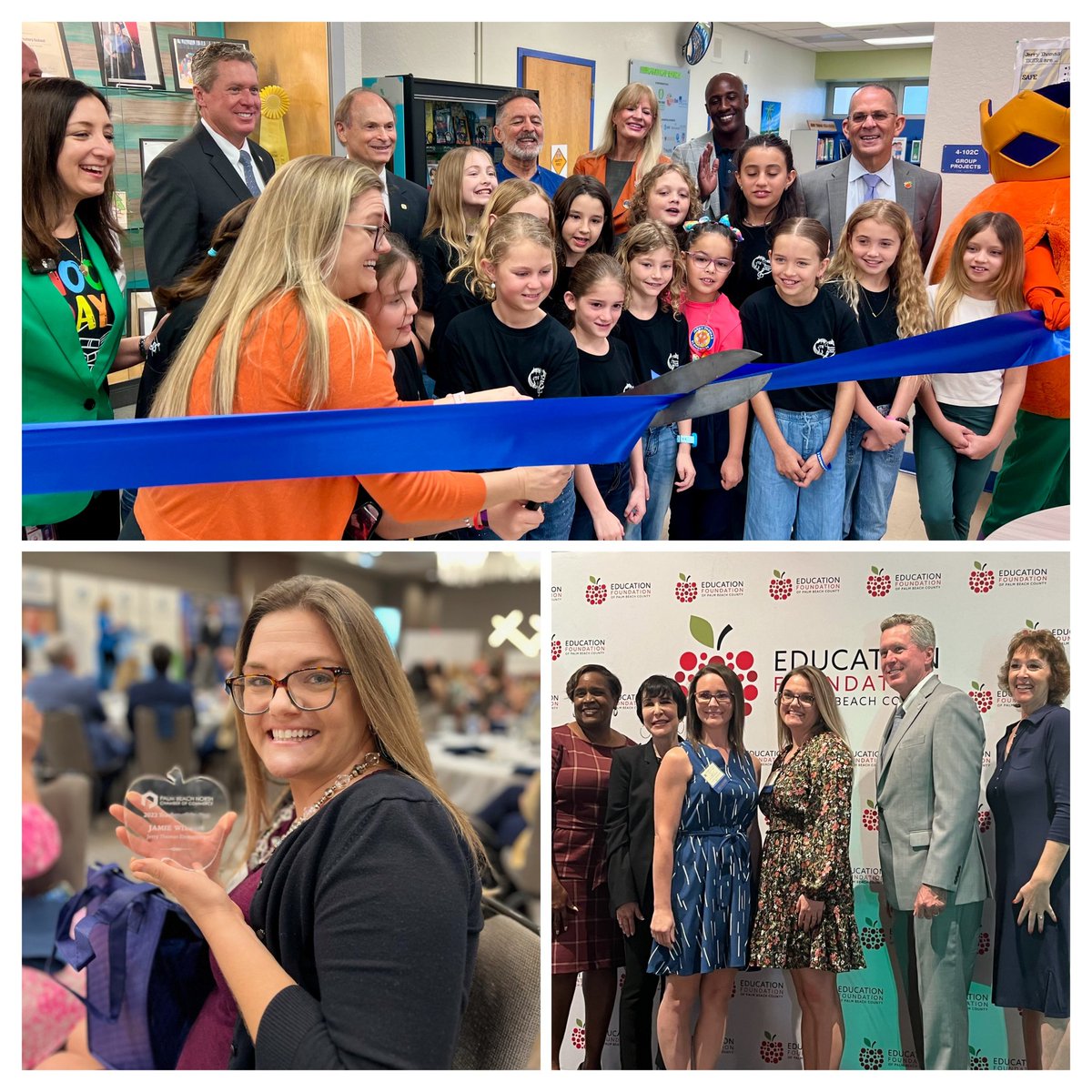 MrsMediaJTE's tweet photo. My #ShiningStarPBC Proudest Accomplishments include (but are not limited to) my 2023 @pbnchamber JTE Teacher of the Year Award, my @EducationFdnPBC GoTeach grant, & this year's @SchoolSpecialty @cfpextrayard @pbcsd Library Makeover! Next year' goal is #floridapowerlibrary! 😁 https://t.co/23I2WP7i38