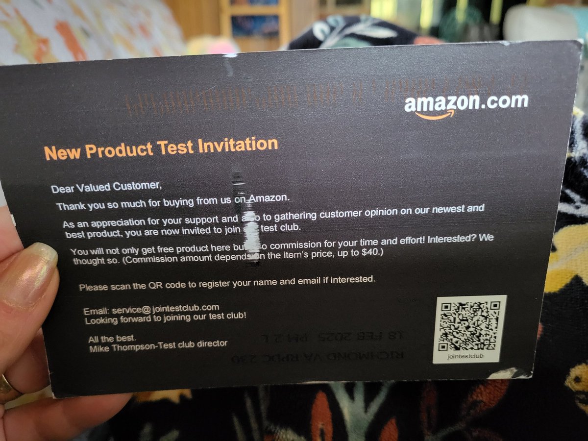 ⚠️ Scam Warning ⚠️ 
Keep an eye out for this scam!! I scanned the code&amp; it takes you to a website that tells you to buy a product, then you'll return it&amp; you'll get your 💰 back. ⚠️
🚫Too good to be true.🚫
Search results show this is a scam. ⚠️ Please tell others. #neighbors