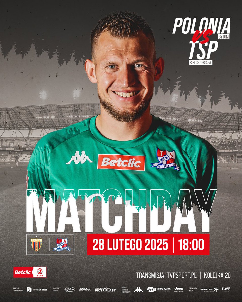 TSP_SA's tweet photo. 𝗪𝗥𝗔𝗖𝗔𝗠𝗬 𝗗𝗢 𝗚𝗥𝗬! 🔴⚪🔵

🏆 20. kolejka Betclic 2. Ligi 
🆚 @PoloniaBytom
🏟  Bytom, ul. Piłkarska 8
⌚ 18:00
💻 LIVE: https://t.co/n0mR0ZXYYv
📺 https://t.co/F3H7wCAZvN
#️⃣ #POLTSP https://t.co/rnYSw6z3rX