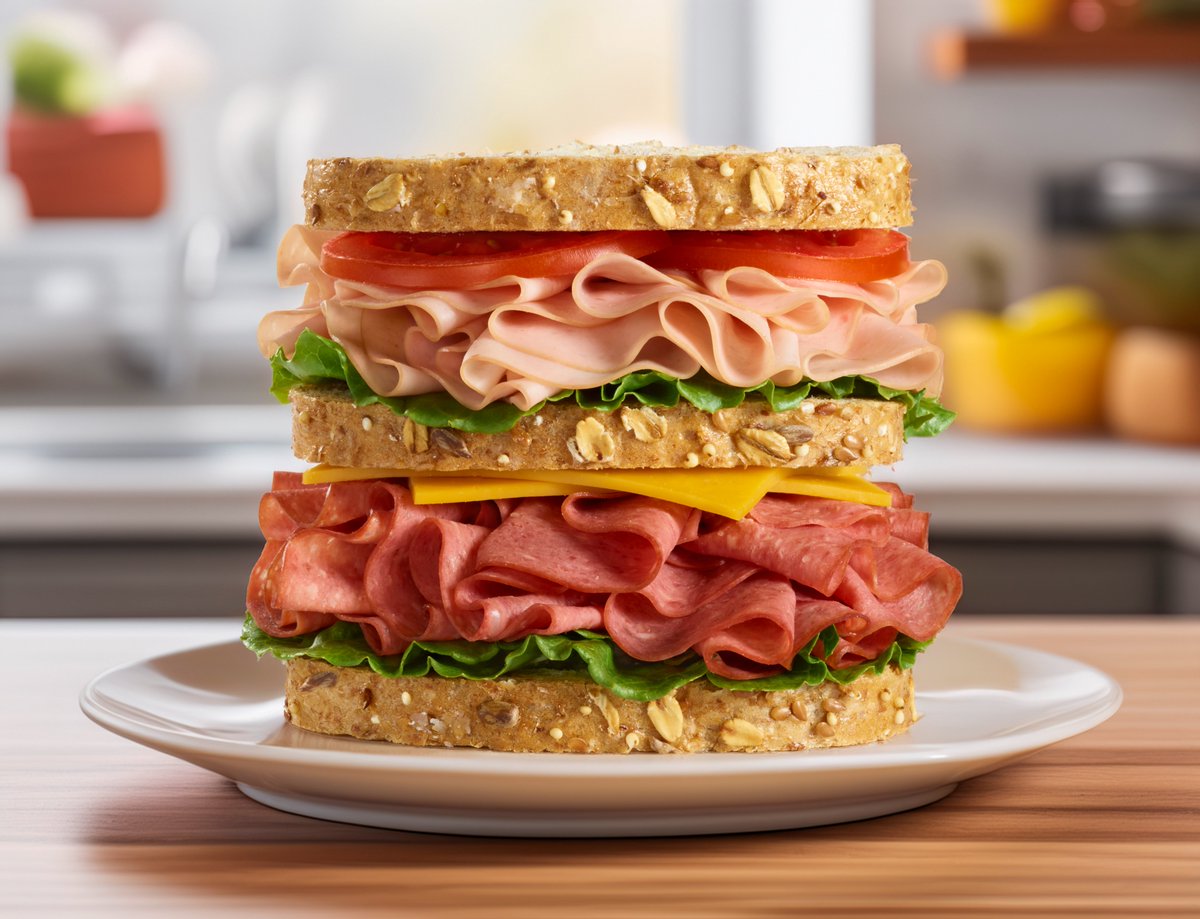 Stacked to perfection in our studio! 🥪📸 Celebrating #NationalColdCutsDay with a mouthwatering shot that’s as fresh as the ingredients. ✨

#delimeat #sandwich #coldcuts  #foodphotography #foodstyling #foodphotographyandstyling #photographystudio #studiophotography #foodstylist