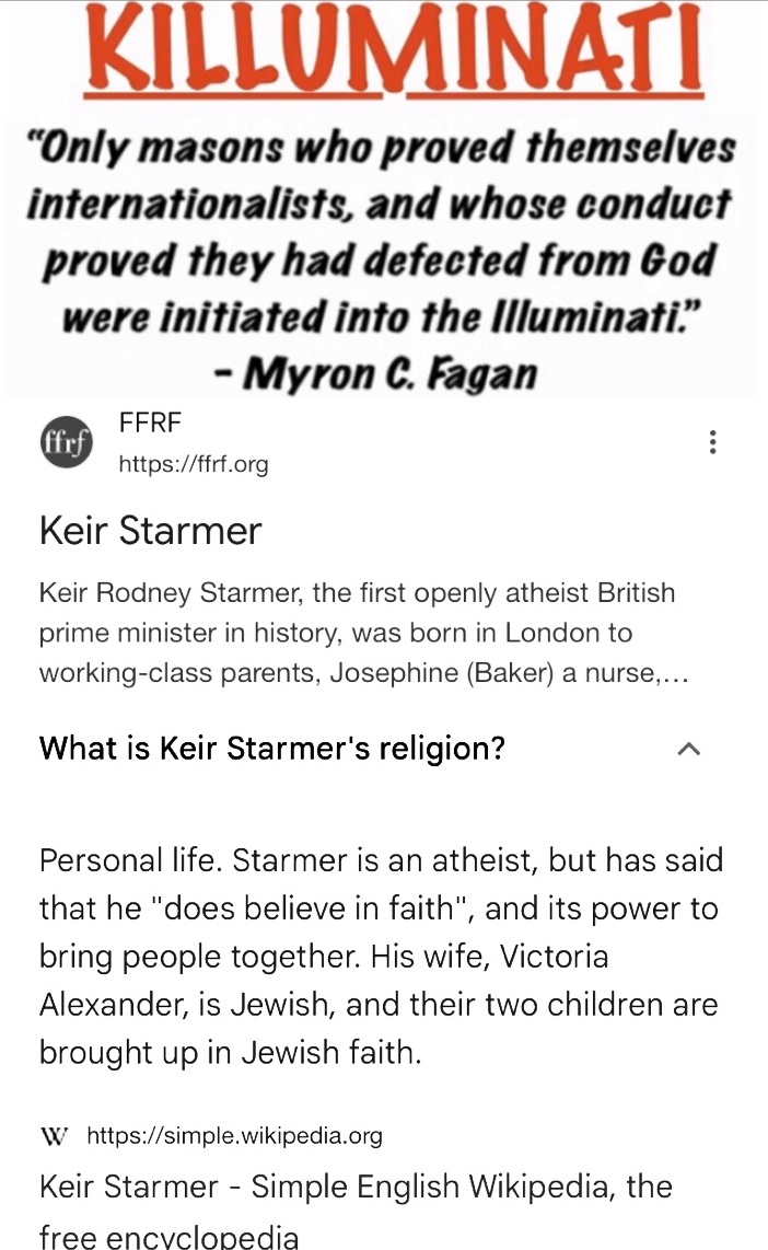 The2eyedman's tweet photo. 😡ILLUMINATI PRIME; Zionist atheist Jew Illuminati agent #KeirStarmer exposed, Britain’s first atheist leader. #KingCharles #Rothschilds treason aid agent.
#StopGunControl #TheSenate
#Jesus #Killuminati
#JustKOSweCare 🎖
#ShogunOfTheUS🇺🇸 #Congress #JuntaTheMessiah ✊🏽👑 https://t.co/NOA0klwpX2
