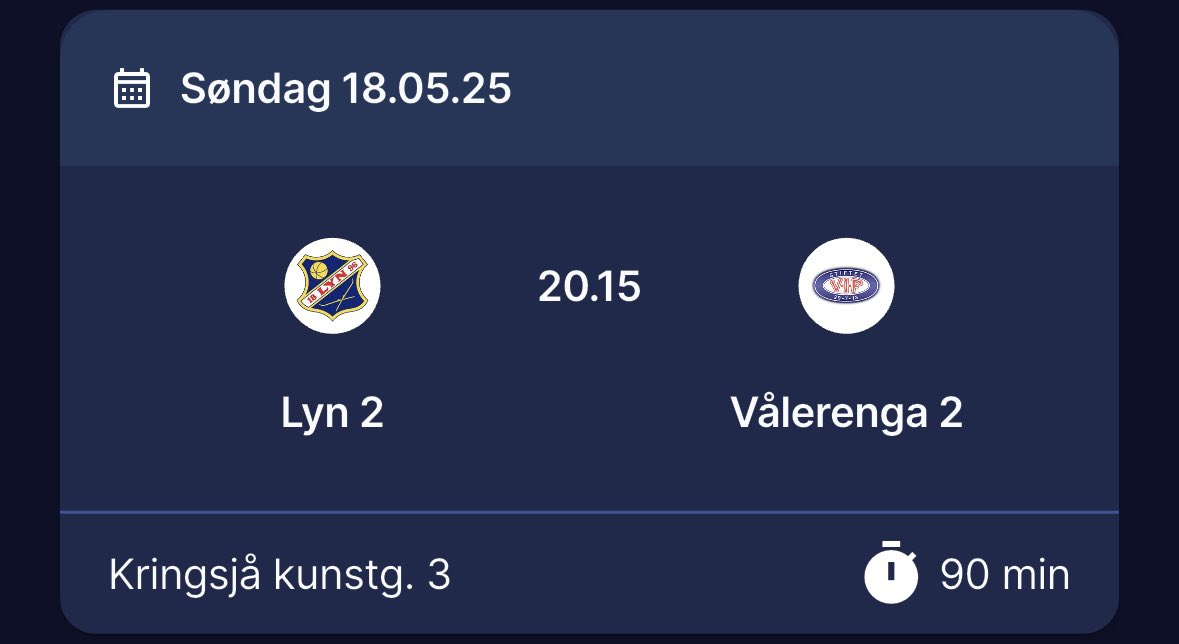 Vi i Vålerenga bredde fikk en jævla kul avdeling i 8.div i år. Kampene mot Lyn 2 peker seg selvfølgelig ut. Hadde vært helt rått om noen hadde lyst til å dra i gang litt stemning på byderby nede i divisjonene <a href="/klanen/">VIF-Klanen</a>! Kommer til å smelle de to kampene her🤝🏻💙❤️Som jeg gleder meg!