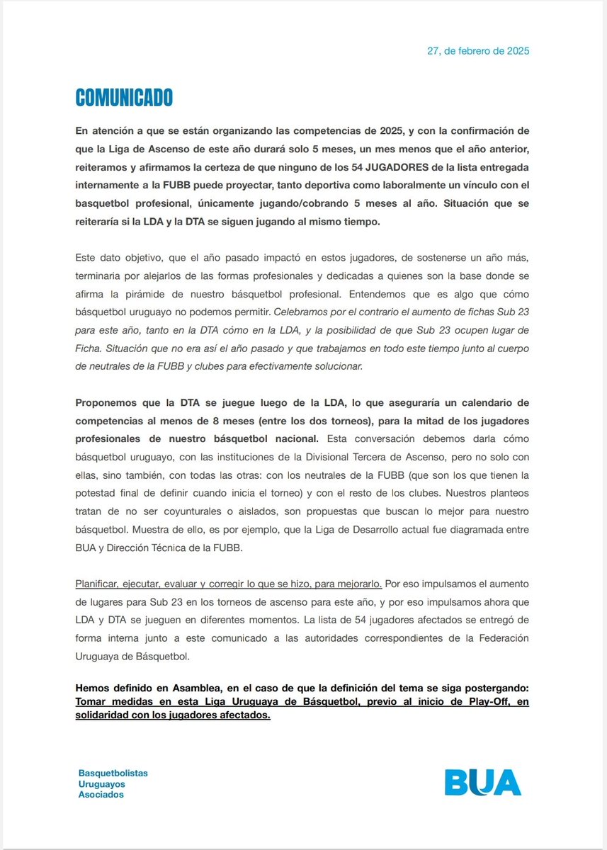 Definición de la Asamblea de Jugadores, respecto a la fecha de juego de la Divisional Tercera de Ascenso.