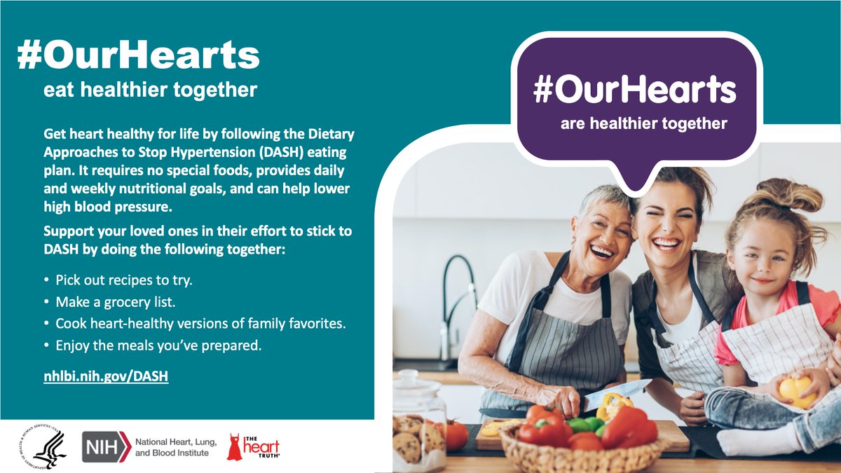 uprootms's tweet photo. #OurHearts eat healthier together. Get heart healthy for life by following the Dietary Approaches to Stop Hypertension (DASH) eating plan. https://t.co/vwBAGgzZq8