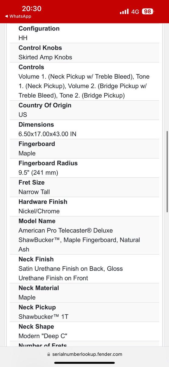 panks_79's tweet image. 🧵 Band members and 🎸 players…

My Dad is selling his Fender Telecaster Deluxe ShawBucker. 

Pictures from the Fender website with the serial number of his Telecaster.

See guitar images in next post.

Please drop me a message if you’re interested…

@SeanRKelly @OptimusGinge