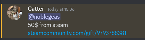 noblegeas's tweet photo. @MadCatCatter your discord got hacked if you didn't know https://t.co/WhaFXTA6Pn