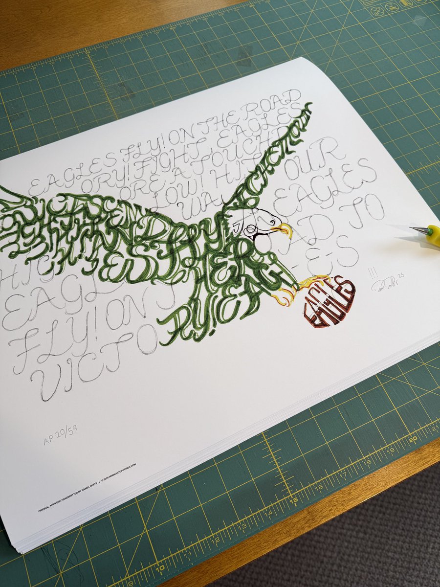 The Eagles have landed. Thanks to everyone who pre-ordered Fly Eagles Fly! Prints are shipping shortly. Go Birds!