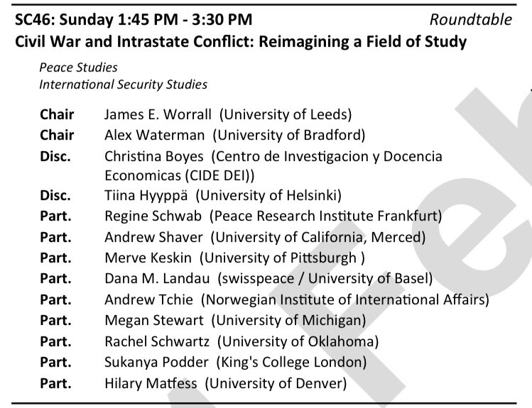 James Worrall (@polviolence) on Twitter photo Followed by our exciting <a href="/journalofCW/">Journal of Civil Wars</a> roundtable on Sunday, with all of these cool people! Followed by our exciting <a href="/journalofCW/">Journal of Civil Wars</a> roundtable on Sunday, with all of these cool people!