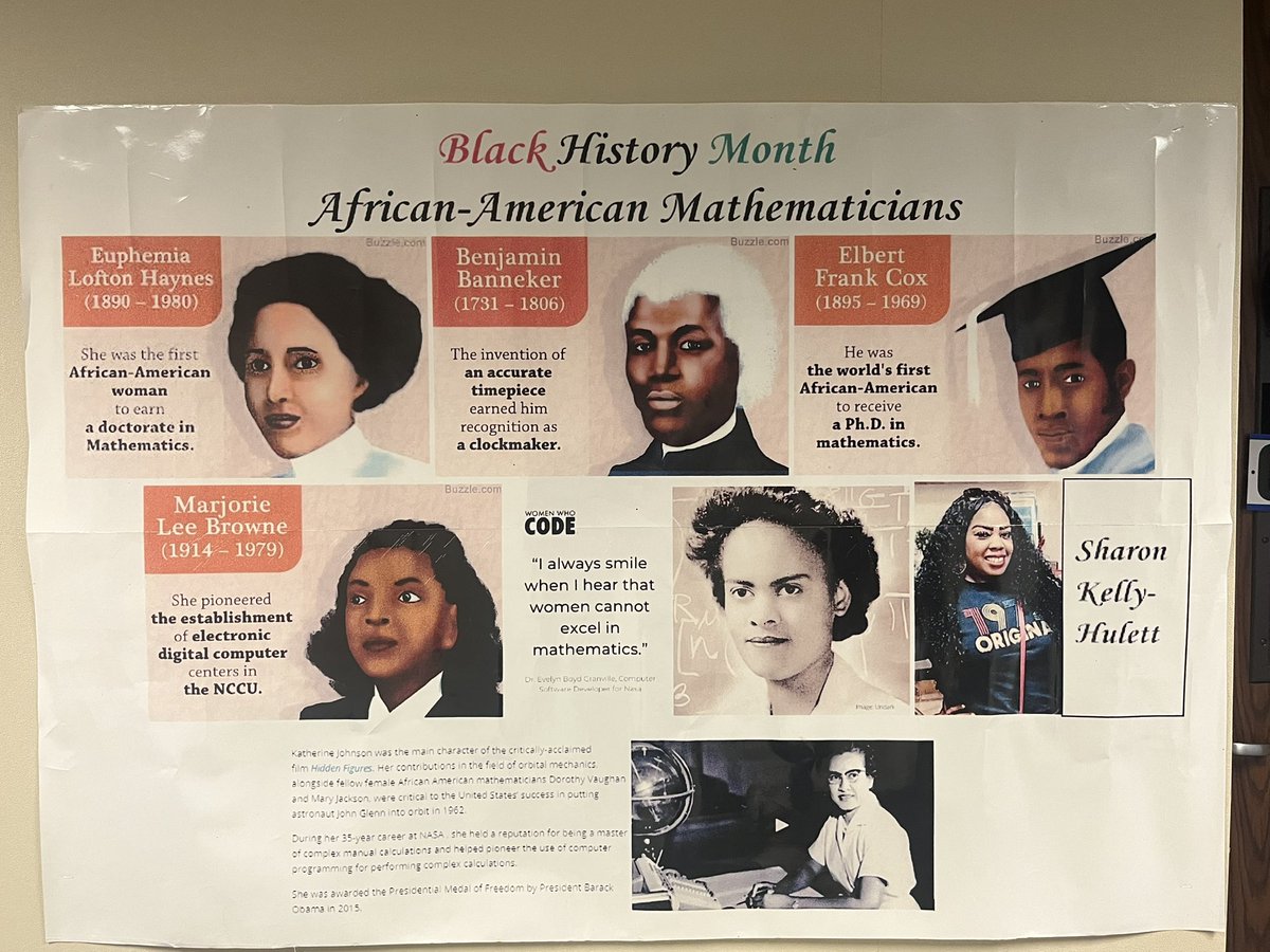 Chambers Elementary (@chamberscharger) on Twitter photo We are recognizing the achievements of African-American Mathematicians at Chambers Elementary! 🧮<a href="/Chambers_Math/">Chambers Math</a> We are recognizing the achievements of African-American Mathematicians at Chambers Elementary! 🧮<a href="/Chambers_Math/">Chambers Math</a>