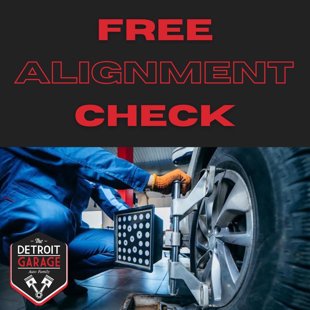 TDGautorepair's tweet image. Get a free alignment check at The Detroit Garage! 🚗🔧 #AlignmentCheck #TheDetroitGarage